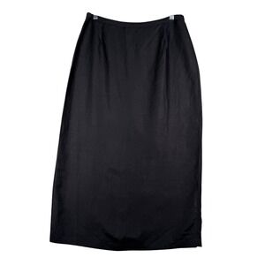 Dina K Skirt Midi Professional Career Wear Secretary Neutral Black Womens Size M
